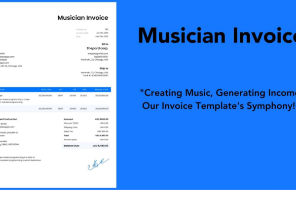 Musician Invoice Template