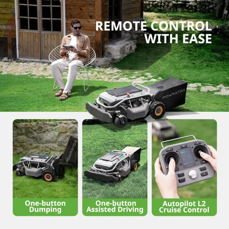How Do Remote-Controlled Lawn Mowers Navigate Obstacles and Complex Landscapes?